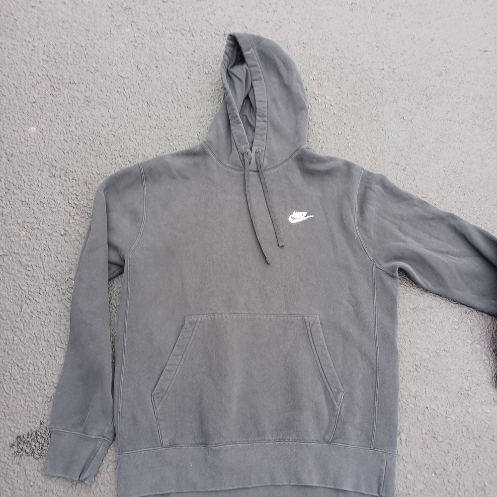 Nike Club Fleece Hoodie Mens Medium Gray Pullover Swoosh Sweatshirt BV2654-10A